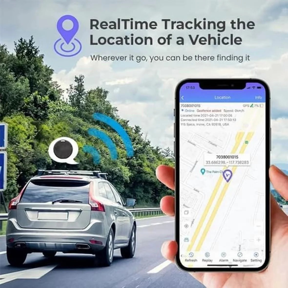 Mini GPS Tracker for Vehicles, Mini Worldwide GPS Tracker, Car Locator Tracker, Car Vehicle Tracking Anti-Lost Locator for Tracking System