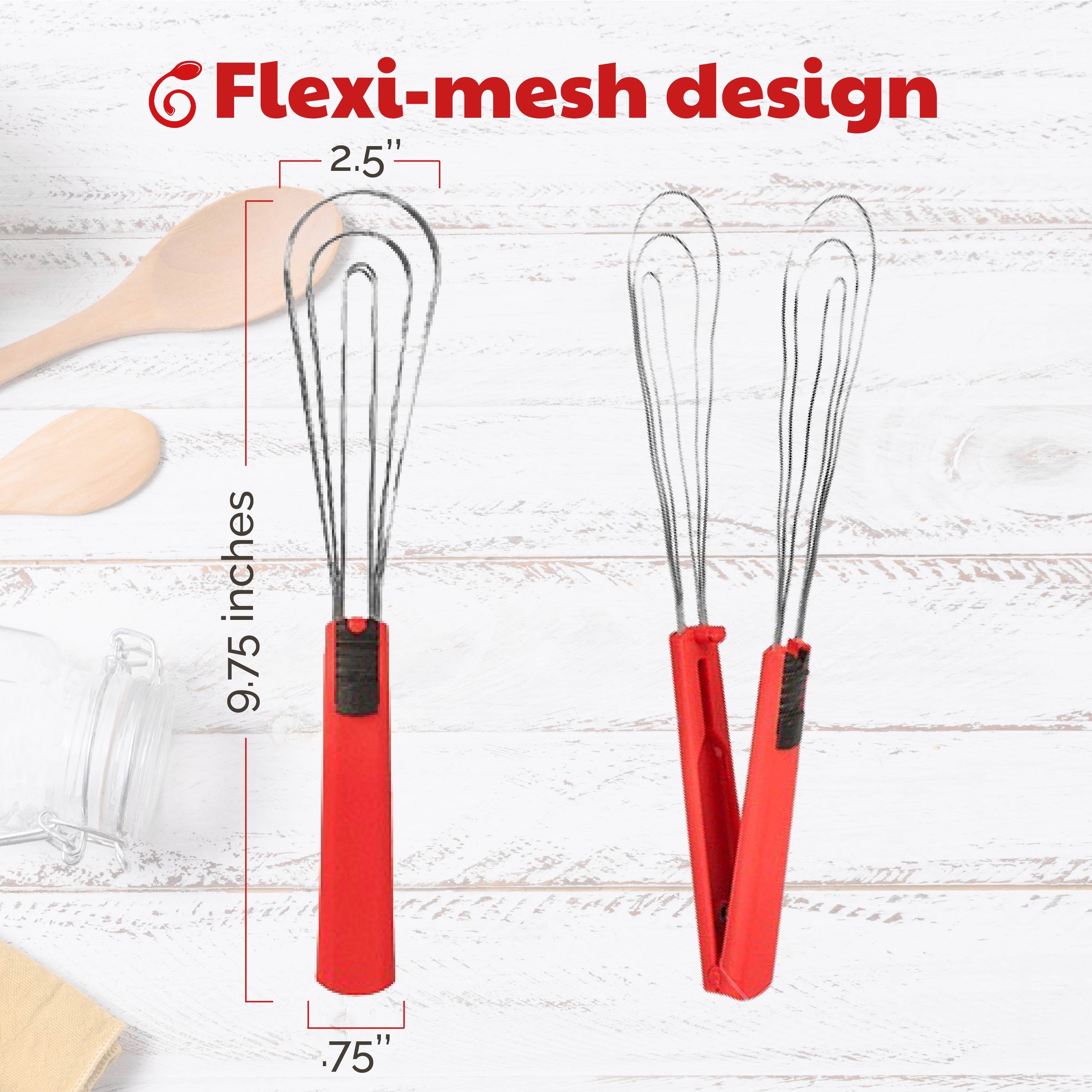 Foodie Tongs for Cooking - Dishwasher Safe 6-In-1 Kitchen Gadget - Red