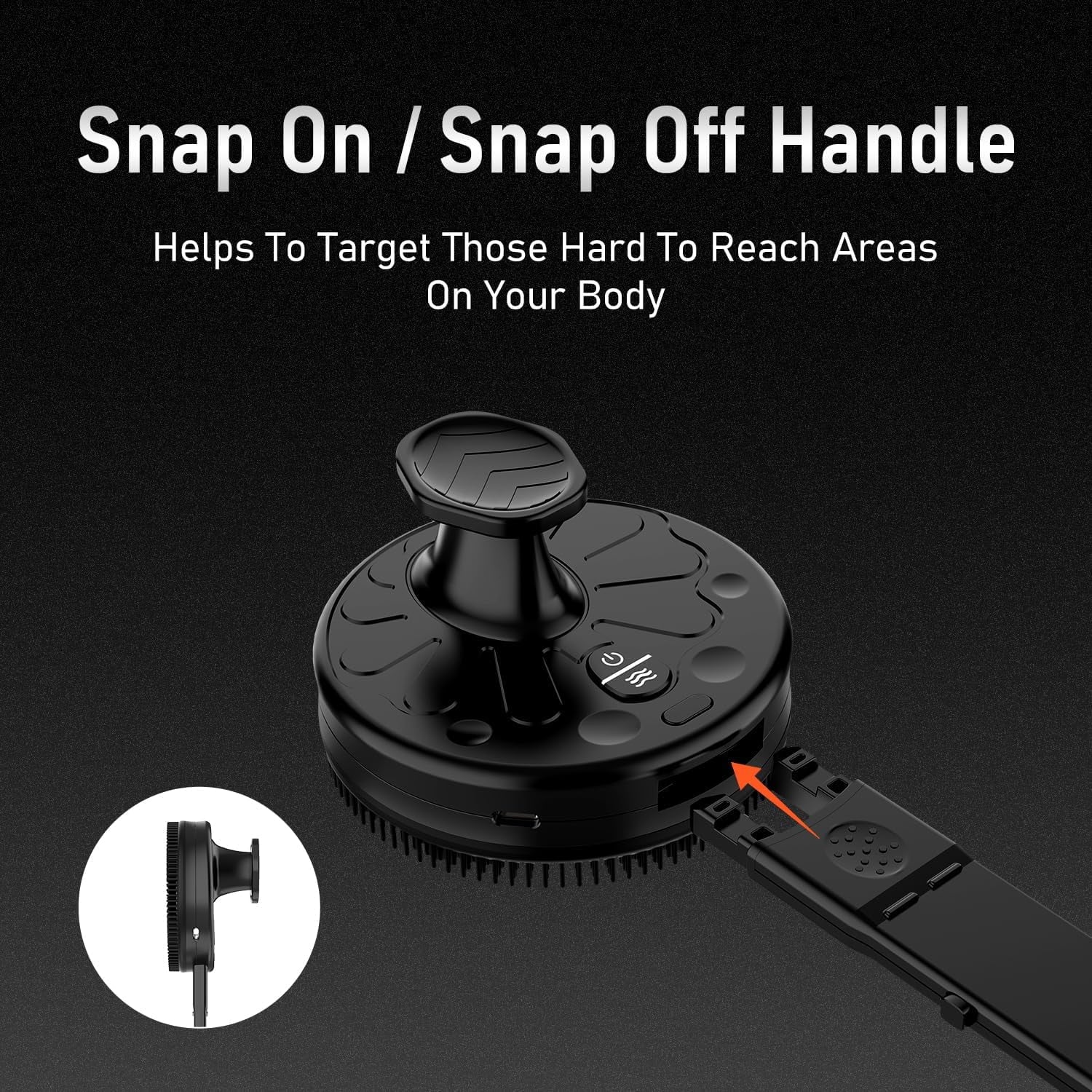 Upgraded Electric Body Scrubber, Sonic Scrubber Pro - Water Resistant, 4 Settings, 2 Speeds & 2 Modes, Massage Brush with Charcoal Infused Silicone Bristles for Deep Clean