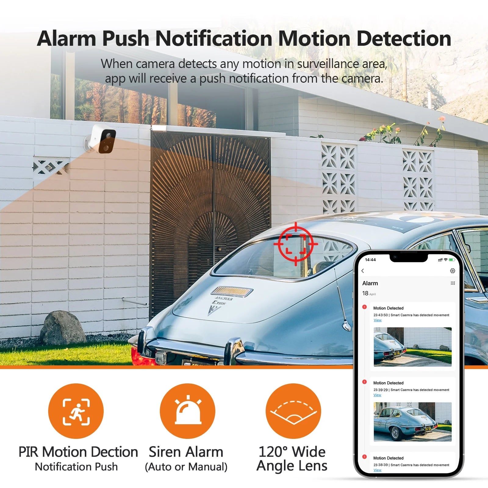 Security Cameras Wireless Outdoor with Solar Panel Cameras for Home Security, 1080P, Home Camera with Night Vision, 2 Pack,