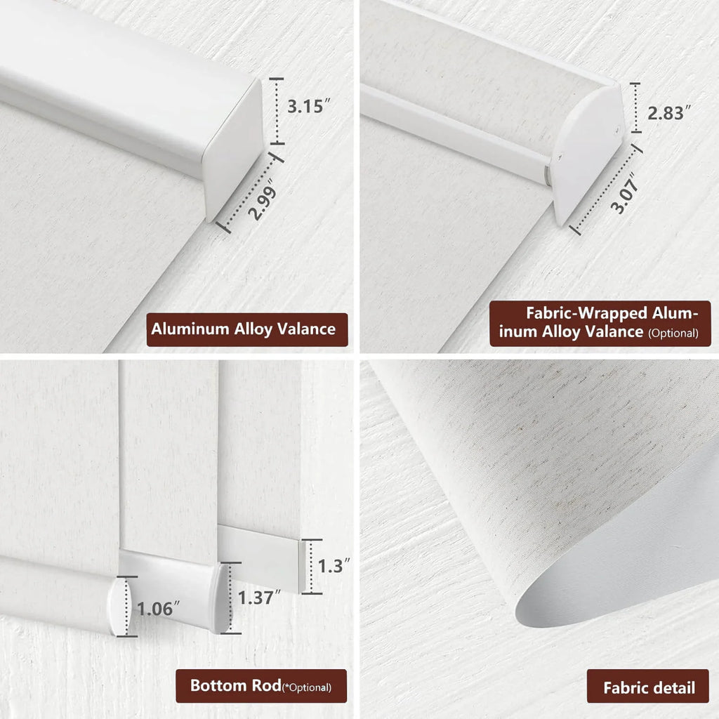 Motorized Roller Shades 100% Blackout Linen