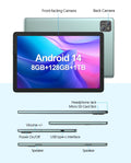 Android 14 Tablet 10 Inch Tablets,128Gb ROM+8(4+4)GB RAM,1TB Expand,8-Core,8000Mah Battery