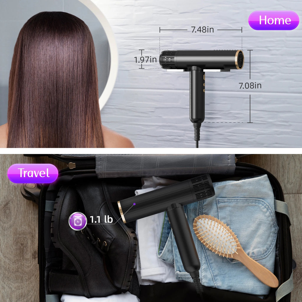 Ionic Hair Dryer, High Speed 110000RPM Blow Dryer, Hair Blow Dryer with Diffuser for Women