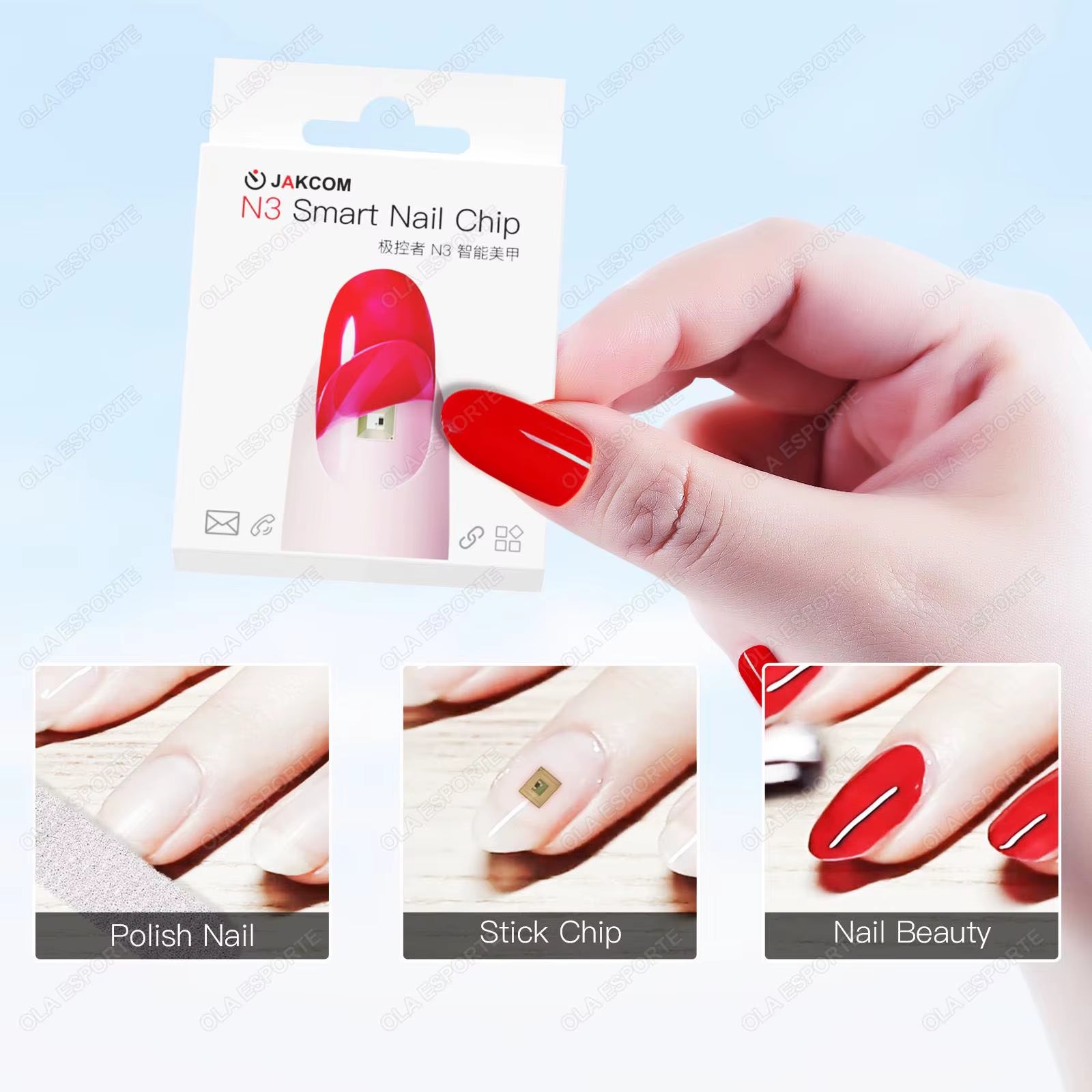 NEW NFC Smart Nail Chip SOS Virtual Call Fitness Supervision Function GPS Tracker Device Mini Tracker Smart Chip for Android IOS