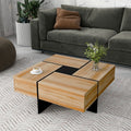 Unique Design Coffee Table with 4 Hidden Storage Compartments