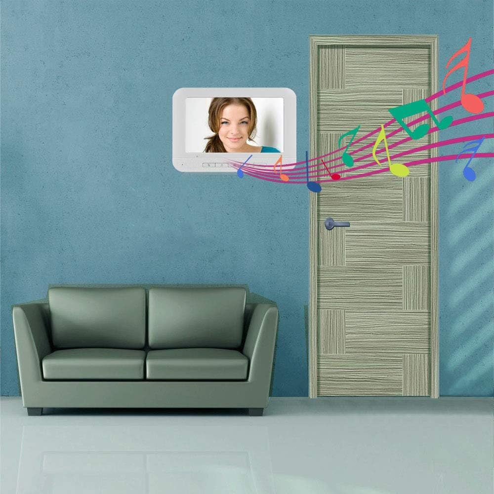 Wired Video Intercom System, 7 Inches Video Doorbell Door Phone System, HD Ca...