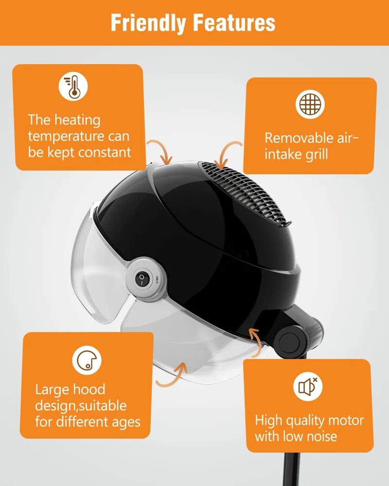 Freestanding Hair Dryer Ionic Hooded Dryer 1875W